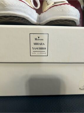 Maison Mihara Yasuhiro Tan Sneakers with Red Trim Size 41 Size 8 or 9 US Size